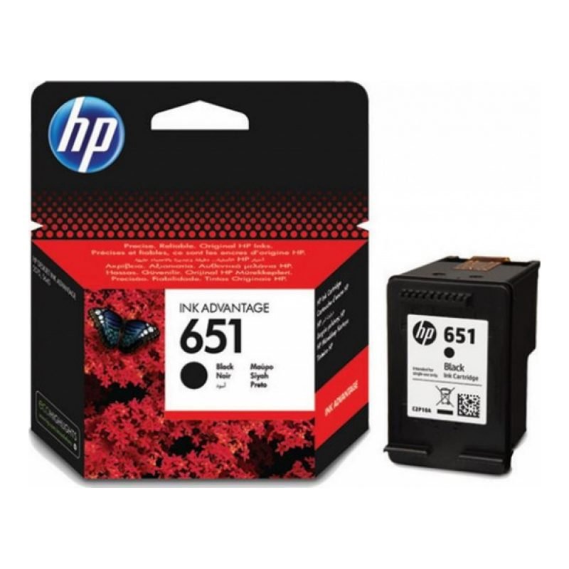 HP 651 C2P10A Siyah Mürekkep Kartuşu