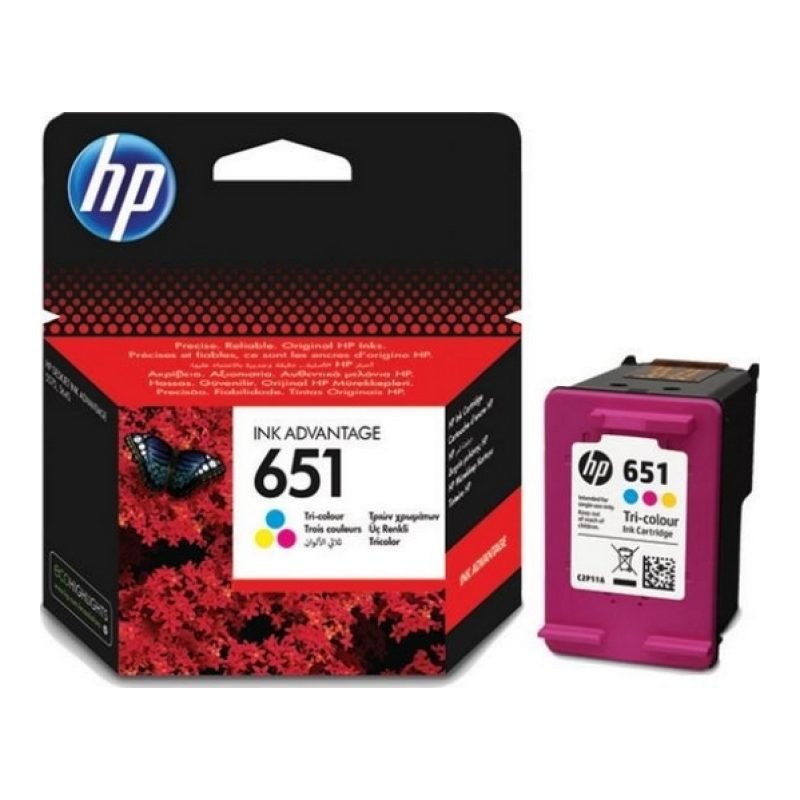 HP 651 C2P11A Üç Renkli Mürekkep Kartuşu