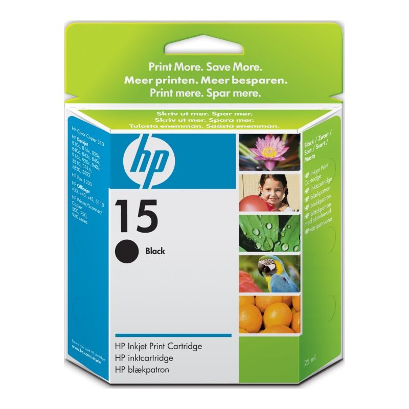 HP 15 Büyük C6615DE Siyah Mürekkep Kartuşu