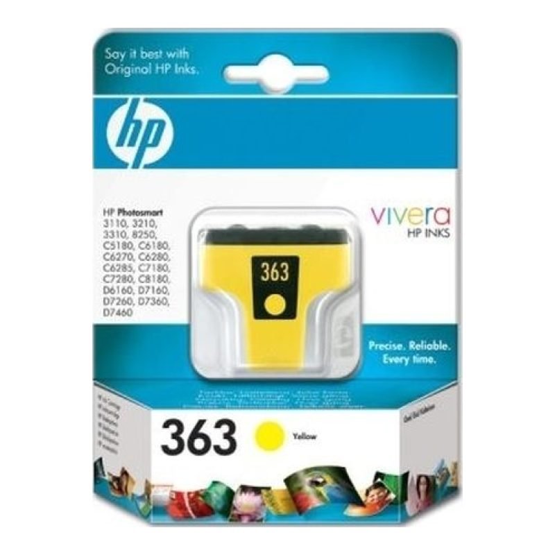 HP 363 C8773E Sarı Mürekkep Kartuşu