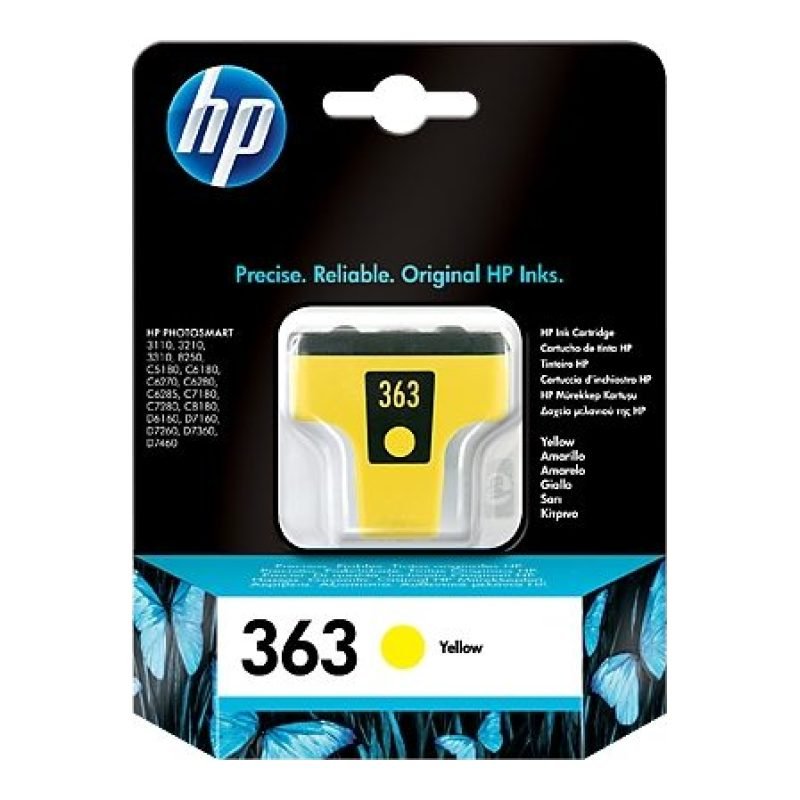 HP 363 C8773EE Sarı Mürekkep Kartuşu