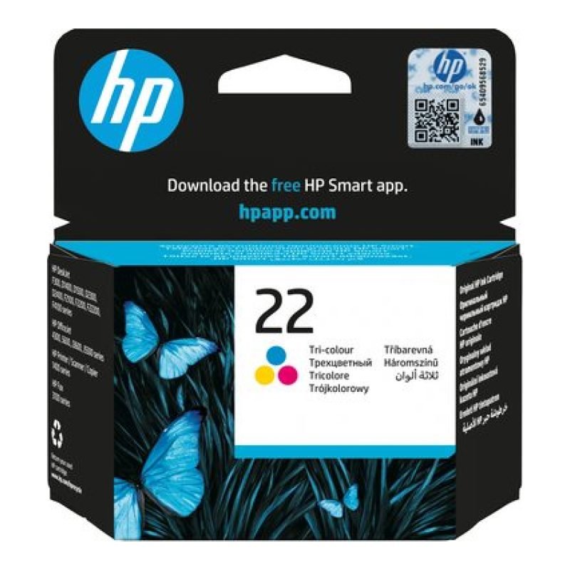 HP 22 Üç C9352AE Üç Renkli Mürekkep Kartuşu