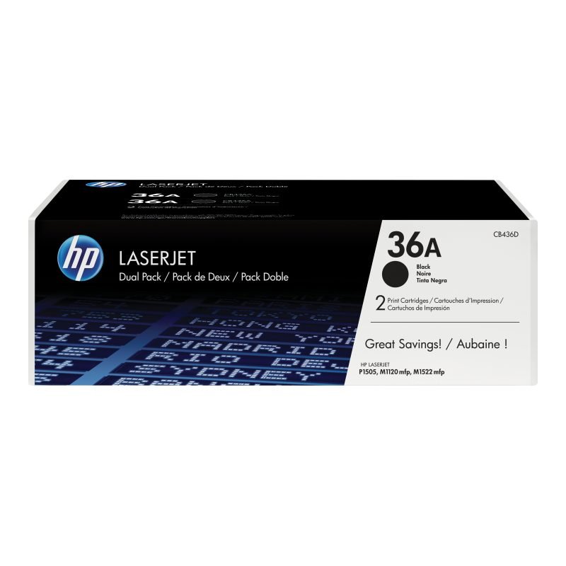 HP 36A 2'li Paket Kartuşları CB436AD Toner