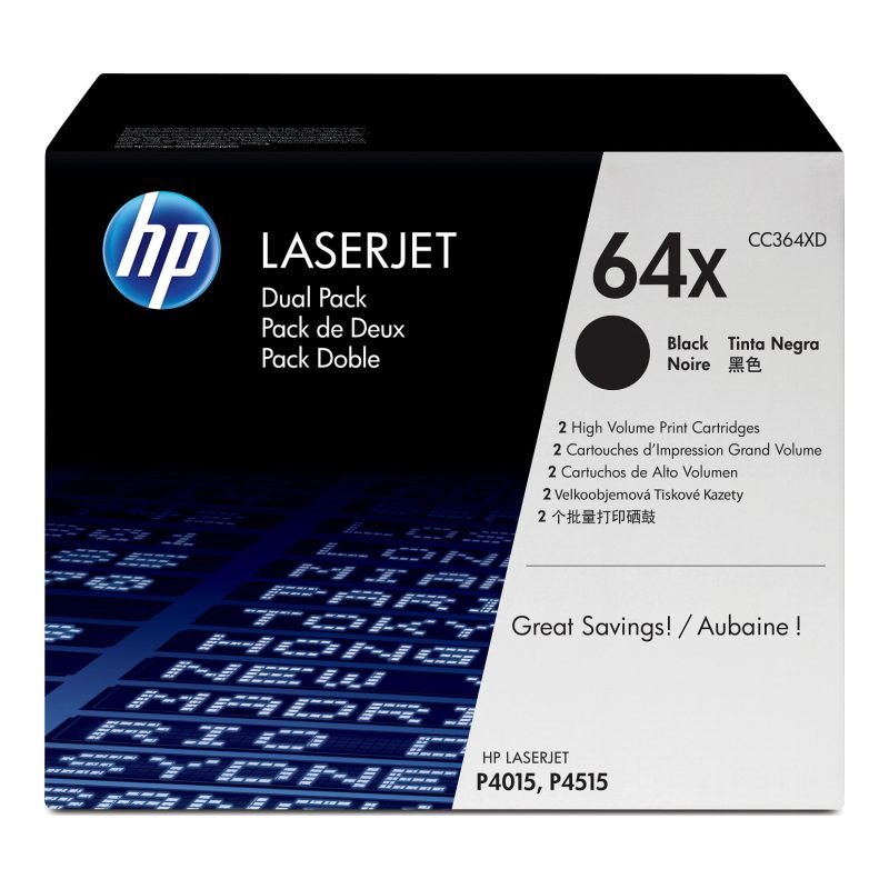HP 64X 2'li Paket Kartuşları CC364XD Toner