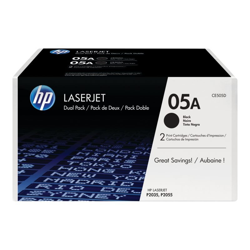 HP 05A 2'li Paket Kartuşları CE505D Toner