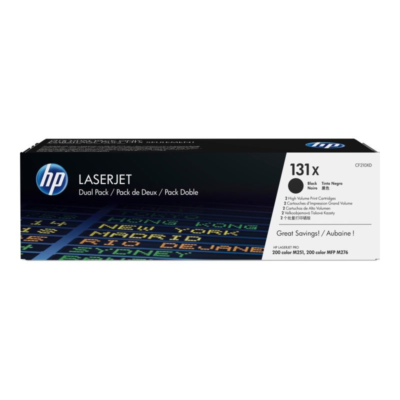 HP 131X 2'li Paket Kartuşları CF210XD Siyah Toner