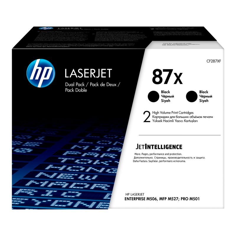 HP 87X 2'li paket Kartuşları CF287XD Toner