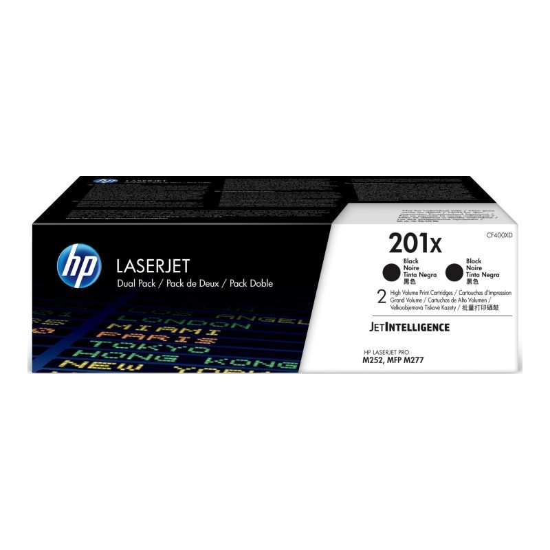HP 201X 2'li paket Kartuşları CF400XD Siyah Toner