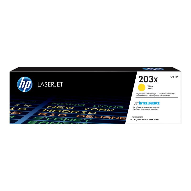 HP 203X CF542X Sarı Yüksek Kapasiteli Toner