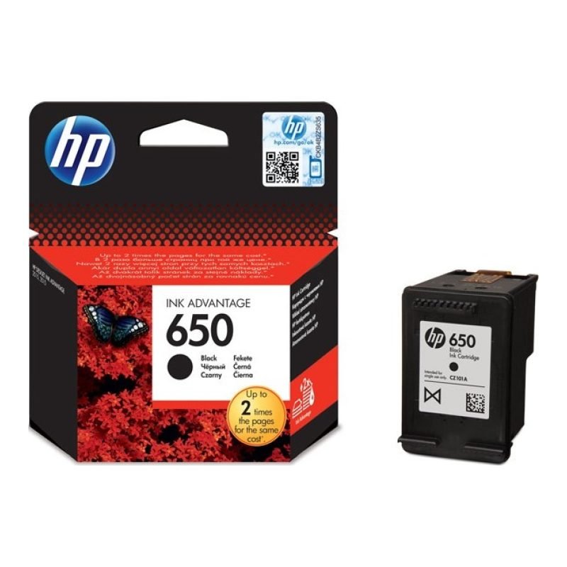 HP 650 CZ101A Siyah Mürekkep Kartuşu