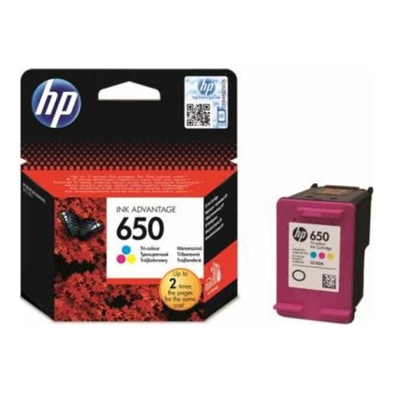 HP 650 CZ102A Üç Renkli Mürekkep Kartuşu