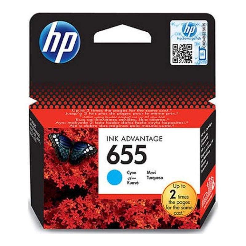 HP 655 CZ110A Mavi Mürekkep Kartuşu