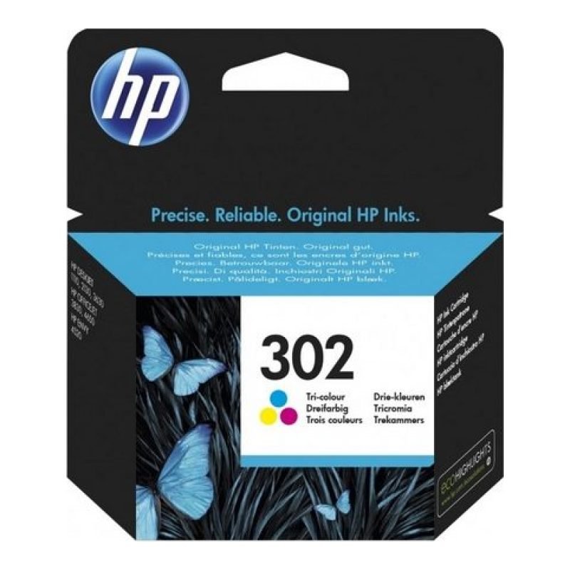 HP 302 F6U65A Üç Renkli Mürekkep Kartuşu