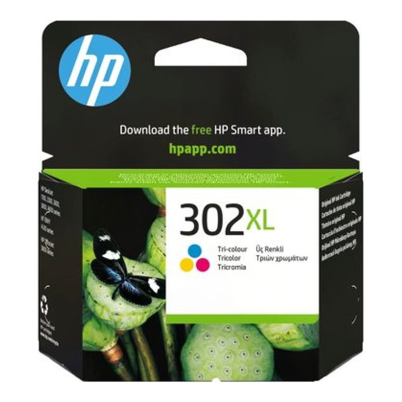 HP 302XL Üç F6U67AE Üç Renkli Mürekkep Kartuşu