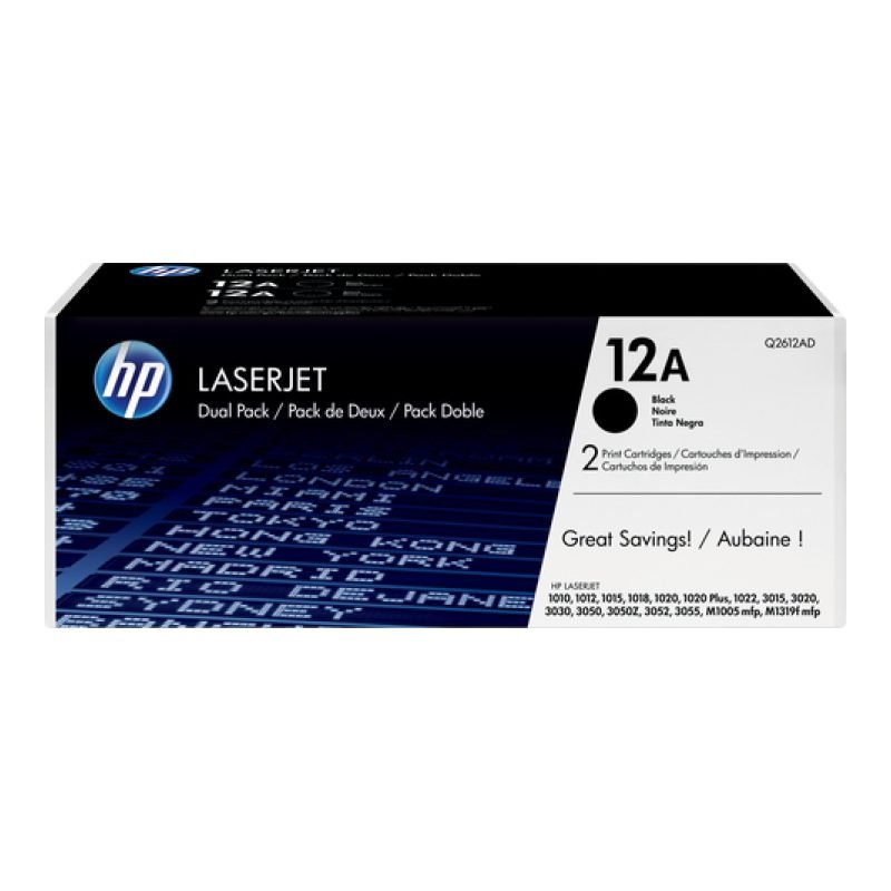 HP 12A 2'li Paket Kartuşları Q2612AD Toner — görsel 2