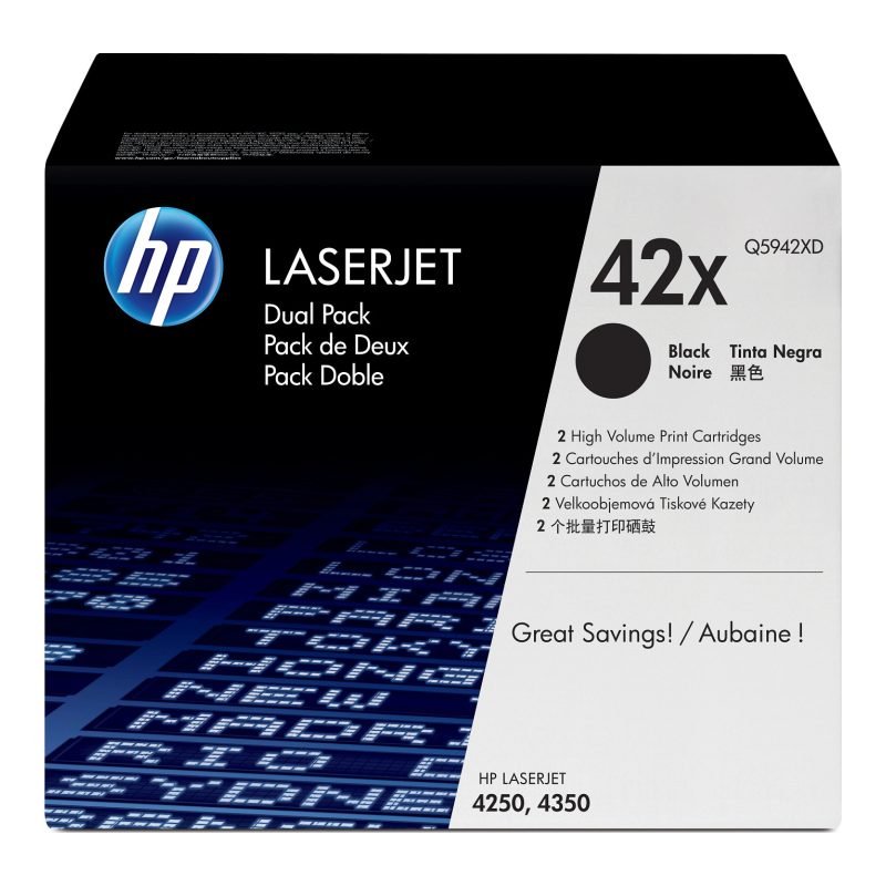 HP 42X 2'li Paket Kartuşları Q5942XD Toner