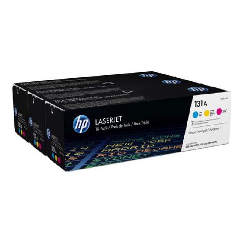 HP 131A 3'lü Paket Camgöbeği/Macenta/Sarı Kartuşları U0SL1AM Üç Renkli Toner — görsel 2